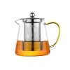 Factory wholesale thickened glass teapots, heat-resistant flower teapots, brewing teapots, stainless steel filtering teapots and tea sets Item Picture